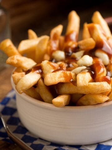 Poutine fries canadian dish