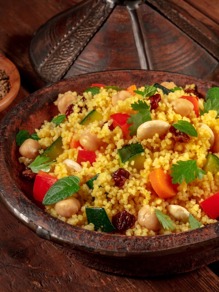 Moroccan couscous with veggies